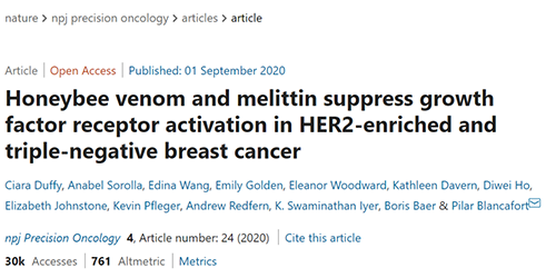 攻克三阴性乳腺癌，，，，蜜蜂毒液竟是要害？？？？？