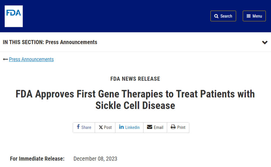 2023年12月8日，，，美国FDA批准了两款具有里程碑意义的疗法——Casgevy和Lyfgenia.jpg